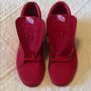 Brand new red high top vans
